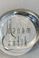 Sølv Fad/Skål Mellemøsten "Kors motiv" flaskebakke