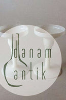 A pair of white "Amager / Twist" Candlesticks from Kastrup Glassworks