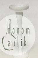 Kastrup Glasværk Amager/Twist Høj Hvid Lysestage med snoet stilk