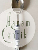 Bjørn Wiinblad Siena Blå Rosenthal Spiseske i Keramik og Rustfrit Stål