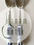 Rosenthal Blå Bjørn Wiinblad Siena Salat Serveringsæt i Keramik og Rustfrit Stål