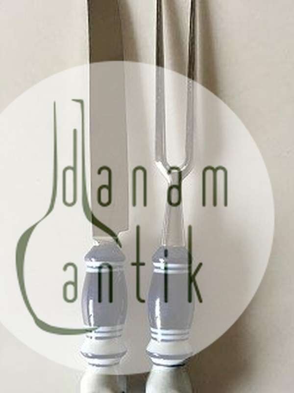 Rosenthal Blå Bjørn Wiinblad Siena Forskærer Sæt i Keramik og Rustfrit Stål