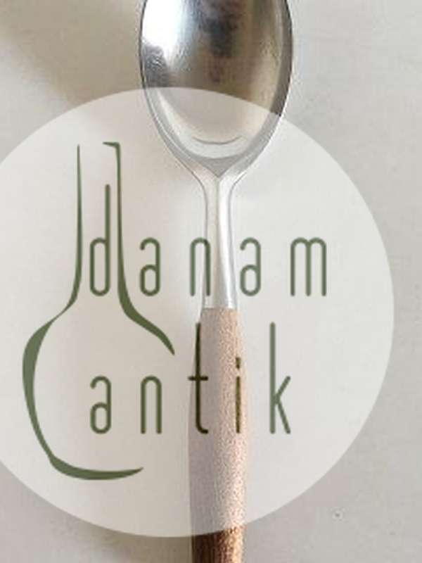 Fjorf IHQ Serving Spoon In Stainless Steel with Teak Handle.