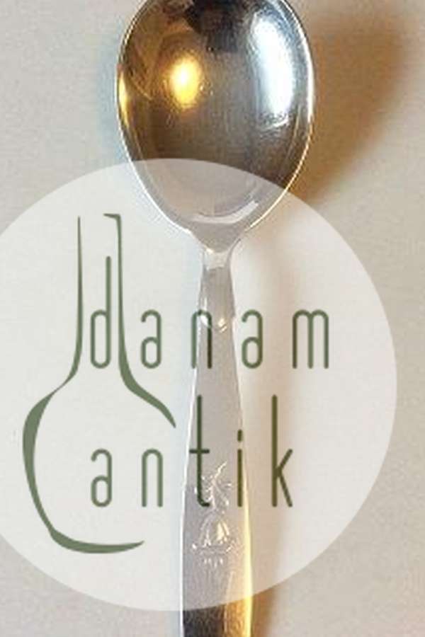 Klokkeblomst ABSA silver plate Serving Spoon Københavns Ske-Fabrik