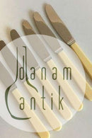 Raadvad Rustfri knive med grillskær og benskaft. 1 sæt af 6 stk