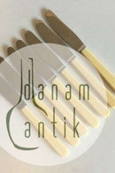 Raadvad Rustfri knive med benskaft. 1 sæt af 7 stk