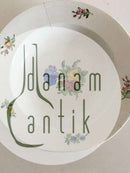 Royal Copenhagen Antiker tiefer Teller mit Blumendekoration