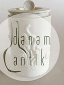 Royal Copenhagen Blanc de Chine Deckelvase von Arno Malinowski Nr. 3287.