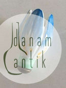 Royal Copenhagen Blue Porcelain Flower. Originally a decorative part of a chandelier. Measures 6.5 cm. In nice condition