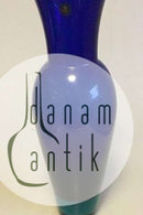 ロイヤルコペンハーゲン ガラス花瓶（ブルー）厚底タイプ