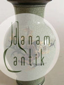 Royal Copenhagen Crackle Vase with Butterfly and gold decoration No 5039/2665