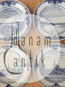 Sæt på 9 Royal Copenhagen Unika Spisetallerkener fra Bonnesen Stellet 1916