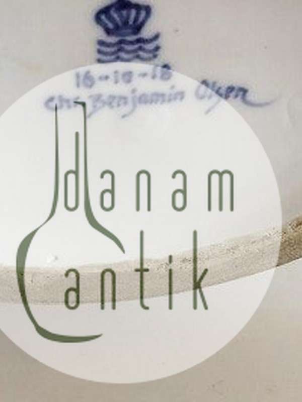 Royal Copenhagen Unika Vase med Skibsmotiv af Christian Benjamin Olsen