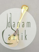 Georg Jensen Annual Teaspoon in gilded Sterling Silver 1987 with enamel.