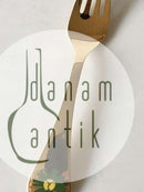 Georg Jensen 1982 Årsgaffel i Forgyldt Sterling Sølv med Emalje