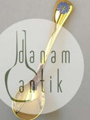 Georg Jensen Annual Teaspoon 1980 in gilded Sterling Silver with enamel