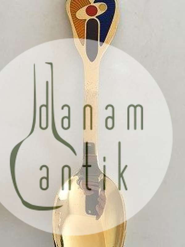 A. Michelsen 2000 Juleske I Forgyldt Sterling Sølv og Emalje