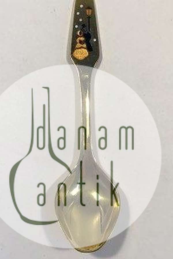 Meka Sterling Sølv forgyldt Juletheske 1975