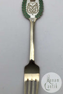 Anton Michelsen Mindegaffel I forgyldt Sterling Sølv fra 1968.