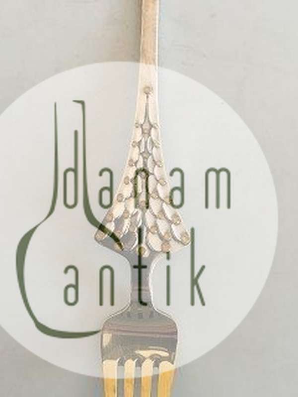 A. Michelsen 1965 Julegaffel Forgyldt Sterling Sølv med Emalje