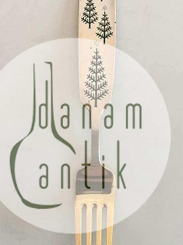 A. Michelsen 1950 Julegaffel Forgyldt Sterling Sølv med Emalje