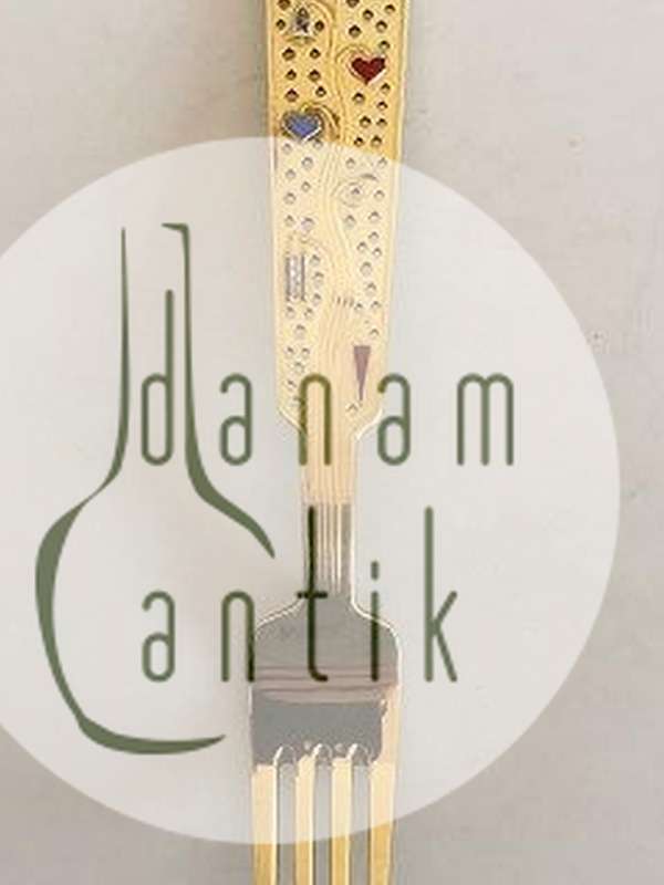 A. Michelsen 1939 Julegaffel Forgyldt Sterling Sølv med Emalje