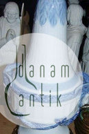 Royal Copenhagen Blå Vifte Bordlampe med Bronze montering No 1212/11537