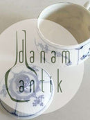 Royal Copenhagen Blue Fluted Plain Creme Cup with Lid