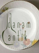 ロイヤルコペンハーゲン セットNo93 花とゴールドエッジのホワイトハーフレースディナープレート