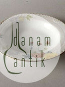 Royal Copenhagen No 93. White Half Lace w. Flowers and Gold Deep Plate