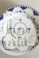 Royal Copenhagen Blue Fluted Full Lace with Gold Dish on Foot