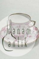 ロイヤルコペンハーゲン ミュゼルマレットパープル ゴールドエッジ ヘルブロンド モカ カップ＆ソーサー