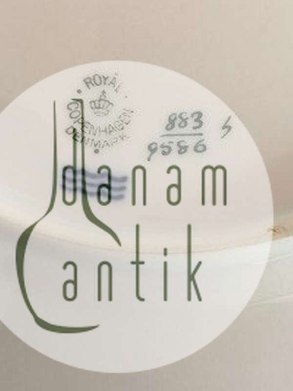 Royal Copenhagen Golden Horns with Orange Band Dinner Plate No 883/9586