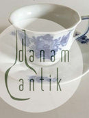 皇家哥本哈根蓝花方形大杯与碟子 No 8501