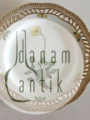 ロイヤルコペンハーゲン フローラダニカ ランチプレート No3554 リム部分に透かし彫りが施されています。