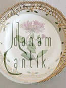 Royal Copenhagen Flora Danica Spisetallerken No.3553 med Gennembrudt Kant