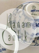 Royal Copenhagen Musselmalet Riflet Bouillon Kop med Underkop No. 2199