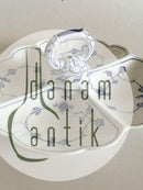 Royal Copenhagen Musselmalet Riflet Cabaretfad med 4 Skåle No. 2130