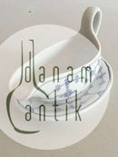 Royal Copenhagen Blue Fluted Saucepan mit aufgesetzter Untertasse Nr. 2061