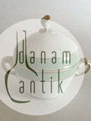 ロイヤルコペンハーゲン グリーンウェルテッド シュガーボウル（蓋付） No 1681