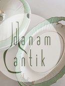 Royal Copenhagen Grüne geschweißte Terrine Nr. 1666 mit Untertasse Nr. 1671