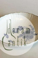 Royal Copenhagen Blaue Blume mit Goldrand Runde Schale Nr. 1518