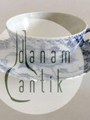 Royal Copenhagen Musselmalet Helblonde Tekop med underkop No 1130