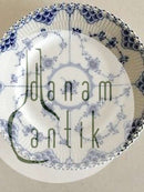 Royal Copenhagen Blauer kannelierter Helblonder Beistellteller Nr. 1087