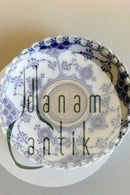 Royal Copenhagen Blue Fluted Full Lace Candle Drip Cup with 2-Crown coin with Christian X and Queen Alexandrine, 1923. No 1009