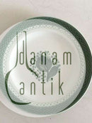 皇家哥本哈根绿色Tranquebar餐盘No 948