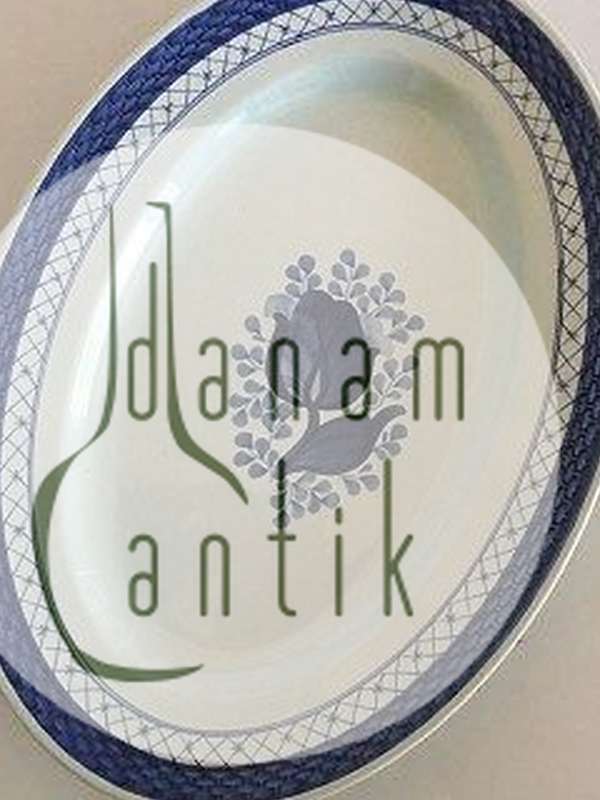 Royal Copenhagen Blå Tranquebar Ovalt Fad No. 928