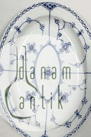 Royal Copenhagen Blue Fluted Half Lace Oval Serving Dish No 628