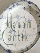 Royal Copenhagen Blaue geriffelte ovale Schale Nr. 534