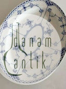 ロイヤルコペンハーゲン ブルーフルーテッドハーフレースオーバルディッシュ No 532